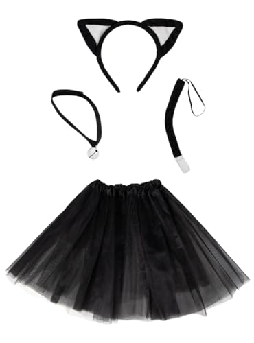 Funidelia | Katzen Kostüm Accessoires Kit für Damen Tiere, Kätzchen, Kitten - Kostüm für Erwachsene & Verkleidung für Partys, Karneval & Halloween - Schwarz Funidelia | Katzen Kostüm Accessoires Kit für Damen Tiere, Kätzchen, Kitten - Kostüm für Erwachsene & Verkleidung für Partys, Karneval & Halloween - Schwarz von Funidelia
