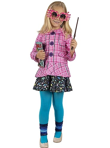 Funidelia | Luna Lovegood Kostüm für Mädchen Luna Lovegood, Harry Potter, Film und Serien, Hogwarts - Kostüm für Kinder & Verkleidung für Partys, Karneval & Halloween - Größe 10-12 Jahre - Rosa von Funidelia