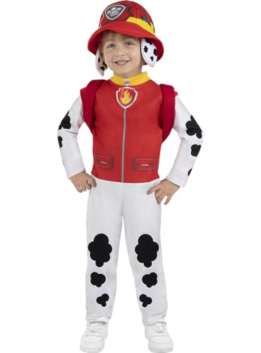 Funidelia | Marshall Paw Patrol Kostüm für Jungen Zeichentrickfilm, Paw Patrol, Marshall, Chase - Kostüm für Kinder & Verkleidung für Partys, Karneval & Halloween - Größe 2-3 Jahre - Rot von Funidelia