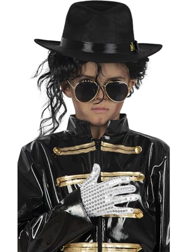 Funidelia | Michael Jackson Hut und Handschuh für Jungen Popmusik, Musikgruppen, Sänger, 80er Jahre - Zubehör für Kinder, Zubehör für Kostüm - Schwarz Funidelia | Michael Jackson Hut und Handschuh für Jungen Popmusik, Musikgruppen, Sänger, 80er Jahre - Zubehör für Kinder, Zubehör für Kostüm - Schwarz von Funidelia