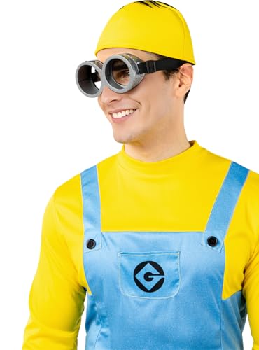 Funidelia Minion-Brille für Damen und Herren, Cartoon, Minions, Filme und Serien, Zubehör für Erwachsene, Kostümzubehör, Schwarz von Funidelia