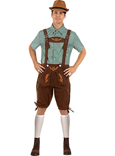 Funidelia | Oktoberfest Kostüm mit Zubehör für Männer in Übergröße für Herren Tiroler & Bayrisch - Kostüm für Erwachsene & Verkleidung für Partys, Karneval & Halloween - Größe 3XL von Funidelia