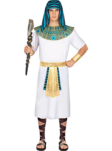 Funidelia | Pharao Kostüm für Herren Ägypten, Pharao, Kulturen, Länder - Kostüm für Erwachsene & Verkleidung für Partys, Karneval & Halloween - Größe L - XL - Weiß von Funidelia