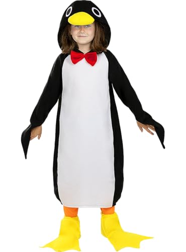 Funidelia | Pinguin Kostüm für Jungen & Mädchen Tiere, Südpol - Kostüme für Kinder & Verkleidung für Partys, Karneval & Halloween - Größe 10-12 Jahre - Gelb von Funidelia