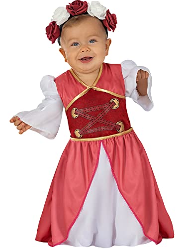 Funidelia | Prinzessin Clarissa Mittelalter Kostüm für Baby Mittelalter, Prinzessinnen, Königin - Kostüm für Baby & Verkleidung für Partys, Karneval & Halloween - Größe 0-6 Monate - Granatfarben von Funidelia