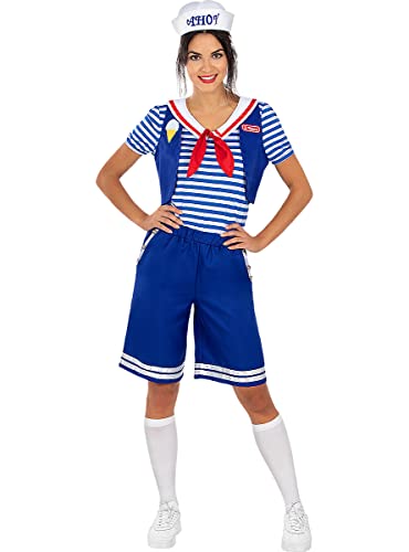 Funidelia | Robin Ahoy Stranger Things Kostüm Official Netflix für Damen Kostüm für Erwachsene & Verkleidung für Partys, Karneval & Halloween - Größe - M - Blau von Funidelia