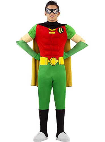 Funidelia | Robin Kostüm - Teen Titans für Herren Boy Wonder, Superhelden, DC Comics - Kostüme für Erwachsene & Verkleidung für Partys, Karneval & Halloween - Größe XL - Grün von Funidelia