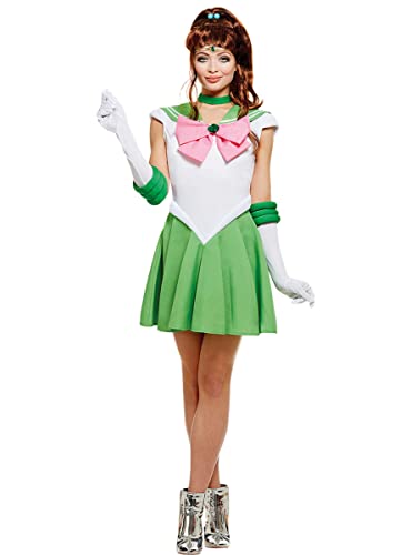 Funidelia | Sailor Jupiter Kostüm - Sailor Moon 100% OFFIZIELLE für Damen Größe L Anime, Cosplay, Usagi Tsukino, Zeichentrickfilm - Farben: Grün, Zubehör für Kostüm von Funidelia