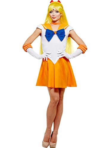 Funidelia | Sailor Venus Kostüm - Sailor Moon 100% OFFIZIELLE für Damen Größe XS Anime, Cosplay, Usagi Tsukino, Zeichentrickfilm - Farben: Orange, Zubehör für Kostüm Funidelia | Sailor Venus Kostüm - Sailor Moon 100% OFFIZIELLE für Damen Größe XS Anime, Cosplay, Usagi Tsukino, Zeichentrickfilm - Farben: Orange, Zubehör für Kostüm von Funidelia