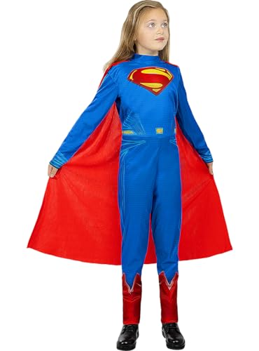 Funidelia | Superman Kostüm für Mädchen Kara Zor-El, Superhelden, DC Comics - Kostüme für Kinder & Verkleidung für Partys, Karneval & Halloween - Größe 3-4 Jahre - Rot von Funidelia