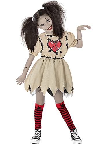Funidelia | Voodoo Puppe Kostüm für Mädchen Horror, Halloween, Puppe, Marionette & Kasper - Kostüm für Kinder & Verkleidung für Partys, Karneval & Halloween - Größe 7-9 Jahre - Braun von Funidelia