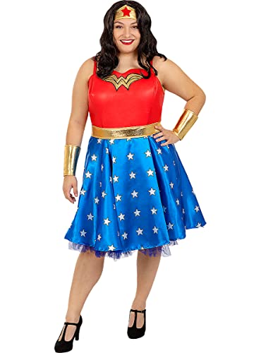 Funidelia | Wonder Woman Kostüm 100% OFFIZIELLE für Damen Größe XS Superhelden, DC Comics, Justice League, Zubehör für Kostüm - Lustige Kostüme für deine Partys von Funidelia