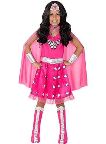 Funidelia | Wonder Woman Kostüm rosa für Mädchen Superhelden, DC Comics, Justice League - Kostüm für Kinder & Verkleidung für Partys, Karneval & Halloween - Größe 5-6 Jahre - Rosa von Funidelia