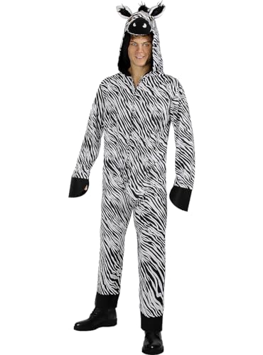 Funidelia | Zebra Kostüm für Herren Tiere - Kostüme für Erwachsene & Verkleidung für Partys, Karneval & Halloween - Größe XL - Weiß von Funidelia