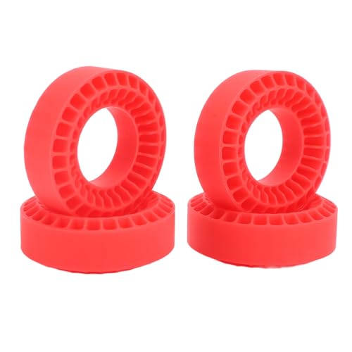 RC Silicon Wheel -Einsätze 1,0 -Zoll -Reifen Set 4 Kletterleistung für 1/10 Crawler Car Accessoires (Rot) von Funien