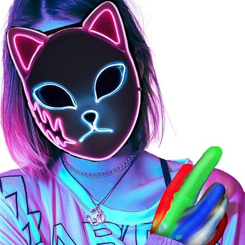 Funjoyz Demon LED Dämonen Mörder Maske, Steuerbar, Fuchs Horror Halloween Maske für Weihnachten, Neujahr, Fasching Kostüm für Damen und Herren Funjoyz Demon LED Dämonen Mörder Maske, Steuerbar, Fuchs Horror Halloween Maske für Weihnachten, Neujahr, Fasching Kostüm für Damen und Herren von Funjoyz