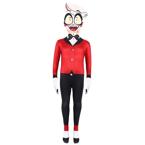 Funjoyz Hazbin Kostüm Hotel Kinder Junge Mädchen,Karikatur Horrormonster Overall Cosplay Thema Costume Kostüm,Kinderkleider Karneval Maskerade Weihnachten Tag der Toten Party Halloween von Funjoyz