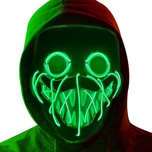 Funjoyz Huggy Halloween Maske Wuggy,LED Horror Maske,Universal-Halloween-Maske,Geeignet FüR Halloween,Karneval, Maskerade,Weihnachten,Cosplay,Party von Funjoyz