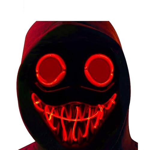 Funjoyz Huggy Halloween Maske Wuggy,LED Horror Maske,Universal-Halloween-Maske,Geeignet FüR Halloween,Karneval, Maskerade,Weihnachten,Cosplay,Party von Funjoyz