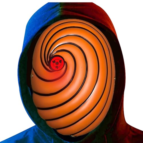 Funjoyz Narutoos Uchiha Halloween Maske Obito,Akatsuk Tobi Maske,Steuerbar,Generische Halloween Maske,Halloween,Kindertag,Weihnachten,Neujahr,Fasching KostüM FüR Damen Und Herren von Funjoyz