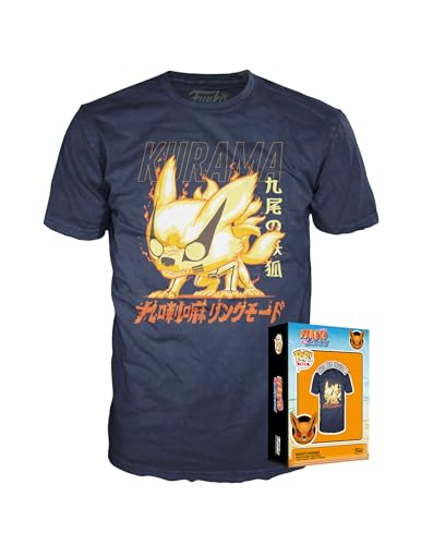 Funko Boxed Tee: Naruto: Kurama - Large - (L) - T-Shirt - Kleidung - Geschenkidee - Kurzärmeliges Top Für Erwachsene Männer und Frauen - Offizielle Handelswaren - Anime Fans von Funko