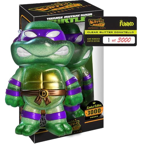 Clear Glitter Donatello [3000pcs Ltd Ed]: 16,5 cm große Hika ri Sofubi Figur von Funko