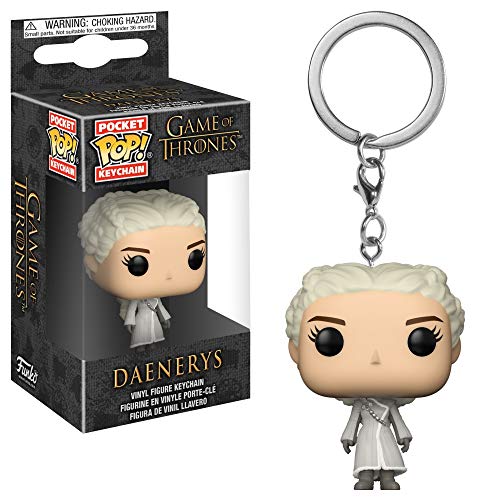 Funko 31813 Daenerys (White Coat) Game of Thrones S8 Pop Keychain, Multi von Funko