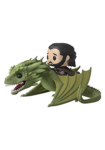 Funko Pop! Rides: Game of Thrones-Jon Snow mit Rhaegal - Vinyl-Sammelfigur - Geschenkidee - Offizielle Handelswaren - Spielzeug Für Kinder und Erwachsene - TV Fans - Modellfigur Für Sammler von Funko