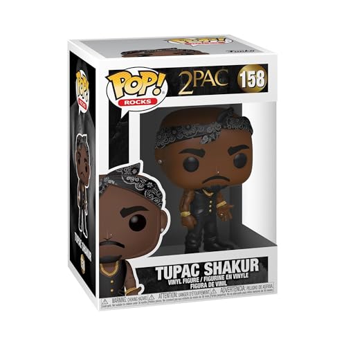 Funko Pop! Rocks Tupac - Vinyl-Sammelfigur - Geschenkidee - Offizielle Handelswaren - Spielzeug Für Kinder und Erwachsene - Music Fans - Modellfigur Für Sammler und Display von Funko