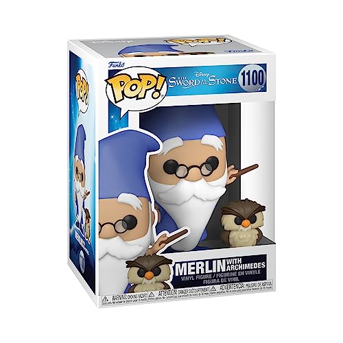 Funko Pop! and Buddy: Sits: Merlin mit Archimedes - Sword in The Stone - Vinyl-Sammelfigur - Geschenkidee - Offizielle Handelswaren - Spielzeug Für Kinder und Erwachsene - Movies Fans von Funko