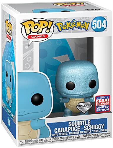 Funko Pop Pokemon Figur Squirtle Schiggy 2021 Summer Convention Diamond Collection #504 – Exclusive Special Edition – Pokemon Spielzeug von Funko