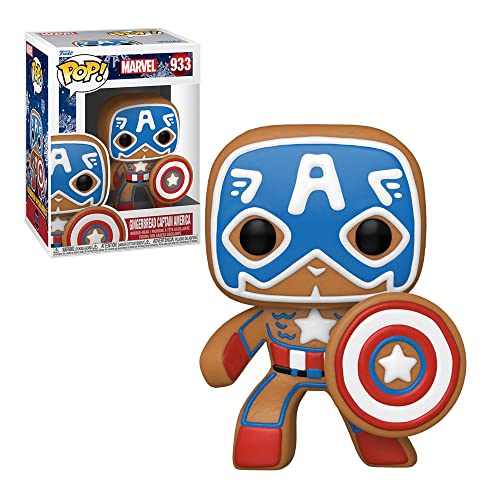 Funko Pop! Marvel: Holiday - Captain America - Marvel Comics - Vinyl-Sammelfigur - Geschenkidee - Offizielle Handelswaren - Spielzeug Für Kinder und Erwachsene - Comic Books Fans von Funko