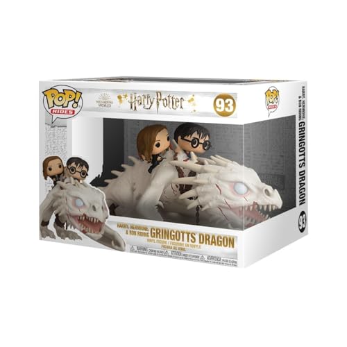 Funko Pop! Ride: Dragon mit Harry, Ron, & Hermione - Harry Potter - Vinyl-Sammelfigur - Geschenkidee - Offizielle Handelswaren - Spielzeug Für Kinder und Erwachsene - Movies Fans von Funko