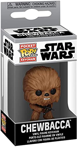 Funko Pop! Keychain: Star Wars - Chewbacca - Neuartiger Schlüsselanhänger - Vinyl-Minifigur Zum Sammeln - Strumpffüller - Geschenkidee - Offizielle Handelswaren - Movies Fans - Minifigur von Funko