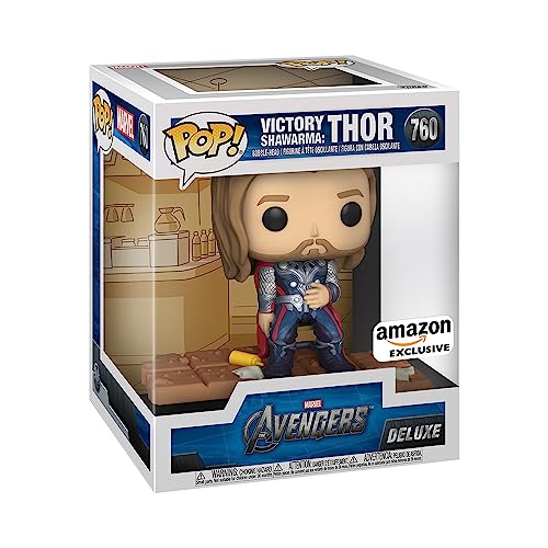 Funko Pop! Deluxe: Marvel - Thor mit Shawarma - Marvel Comics - Amazon-Exklusiv - Vinyl-Sammelfigur - Geschenkidee - Offizielle Handelswaren - Spielzeug Für Kinder und Erwachsene von Funko