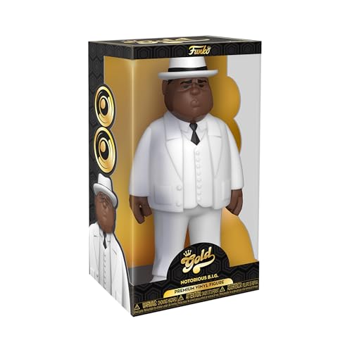 Funko Vinyl Gold 12": Biggie Smalls - Notorious Big - White Suit - Sammelbare Vinyl-Actionfigur - Geschenkidee Zum Geburtstag - Offizielle Handelswaren - Ideales Spielzeug Für Music Fans und Display von Funko