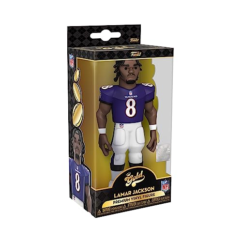 Funko Gold 5" NFL: Ravens - Lamar Jackson - 1/6 Quote Für Seltene Chase-Variantease - Sammelbare Vinyl-Actionfigur - Geschenkidee Zum Geburtstag - Offizielle Handelswaren - Für Ihre Sammlung von Funko