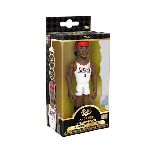 Funko Gold 5" NBA Legends: 76ers - Allen Iverson​​ Iverson - 1/6 Quote Für Seltene Chase-Variantease - Sammelbare Vinyl-Actionfigur - Geschenkidee Zum Geburtstag - Offizielle Handelswaren und Display von Funko