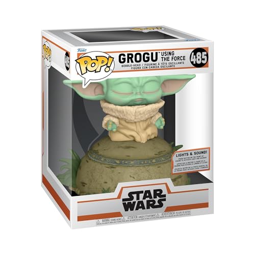 Funko Pop! Deluxe: Star Wars: The Mandalorian - Grogu Using Force (The Child, Baby Yoda) Using The Force - Vinyl-Sammelfigur - Geschenkidee - Offizielle Handelswaren - TV Fans von Funko