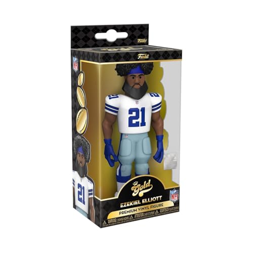 Funko Gold 5" NFL: Cowboys-Ezekiel ElliottElliott - (Home Uni) - 1/6 Quote Für Seltene Chase-Variantease - Sammelbare Vinyl-Actionfigur - Geschenkidee Zum Geburtstag - Offizielle Handelswaren von Funko