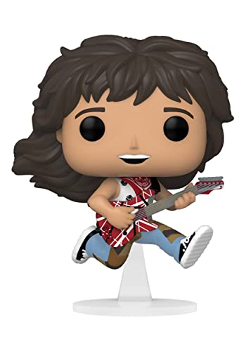 Funko Pop! Rocks: Eddie Van Halen mit Guitar - Vinyl-Sammelfigur - Geschenkidee - Offizielle Handelswaren - Spielzeug Für Kinder und Erwachsene - Music Fans - Modellfigur Für Sammler und Display von Funko