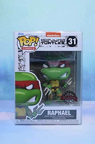 Funko 60649 Pop Comics Teenage Mutant Ninja Turtles: Raphael Vorschauen Exklusiv Vinyl-Figur, Weiß, Rot, Schwarz, S von Funko