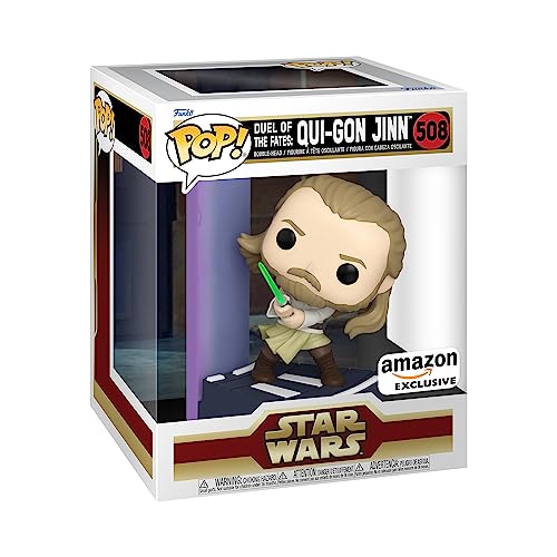 Funko POP! Deluxe: Star Wars - Duel of The Fates - Qui Gon Jinn Gon - Amazon-Exklusivität - Vinyl-Sammelfigur - Offizielle Waren - Spielzeug für Kinder und Erwachsene. von Funko