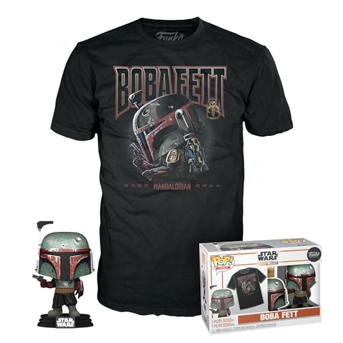 Funko Pop! & Tee: Tar Wars - Boba Fett - Small - (S) - Star Wars - T-Shirt - Kleidung mit Vinyl-Sammelfigur - Geschenkidee - Spielzeug und Kurzärmeliges Top Für Erwachsene Männer und Frauen von Funko