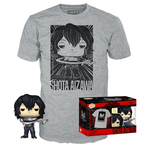 Funko Pop! & Tee: Y Hero Academia - Shota Aizawa - Medium - My Hero Academia - T-Shirt - Kleidung mit Vinyl-Sammelfigur - Geschenkidee - Spielzeug und Kurzärmeliges Top Für Erwachsene Männer von Funko