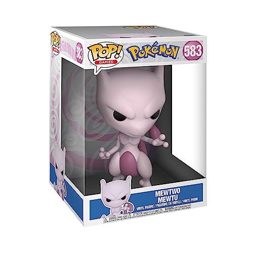 Funko Pop! Jumbo: Pokemon - Mewtwo - Mewtu - Vinyl-Sammelfigur - Geschenkidee - Offizielle Handelswaren - Spielzeug Für Kinder und Erwachsene - Video Games Fans - Modellfigur Für Sammler und Display von Funko