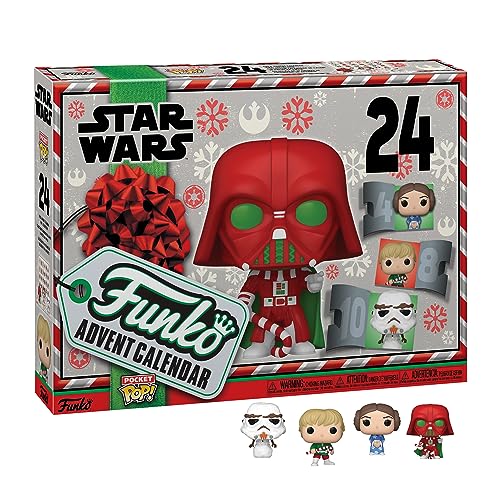 Funko Advent Calendar: Star Wars Holiday - Darth Vader - 24 Tage der Überraschung - Vinyl-Minifigur Zum Sammelns - Mystery Box - Geschenkidee - Feiertage zu Weihnachten Für Mädchen, Jungen von Funko