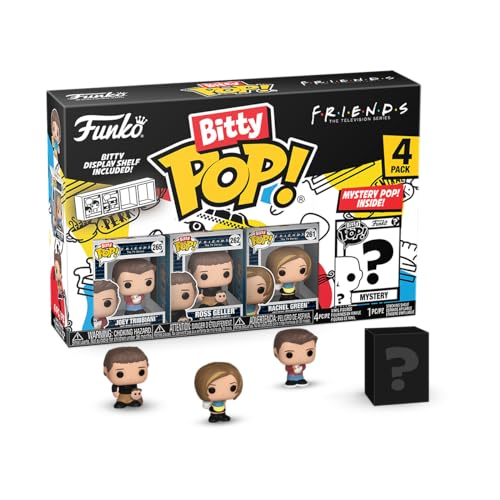 Funko Bitty Pop! Friends - Joey 4PK - Joey Tribbiani™, Ross Geller™, Rachel Green™ und eine Überraschungs-Mini-Figur - 0.9 Inch (2.2 cm) Sammlerstück Stapelbares Display-Regal Inklusive von Funko