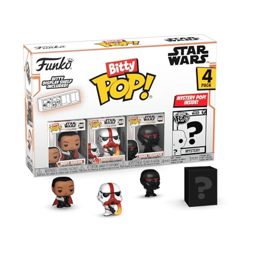 Funko Bitty POP! Mandalorian - Moff Gideon™, Bitty Pop! Incinerator Stormtrooper™, Bitty Pop! Dark Trooper™, und eine geheimnisvolle Bitty Pop!-Figur - 0,9 Zoll (2,2 cm) zum Sammeln - Geschenkidee von Funko