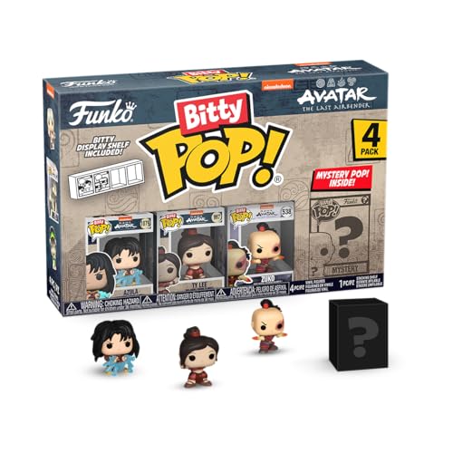 Funko Bitty Pop! Avatar: TLA - Azula 4PK - Azula with Lightning, Ty Lee, Zuko with Fire Daggers und eine Überraschungs-Mini-Figur - 0.9 Inch (2.2 cm) - Avatar: The Last Airbender Sammlerstück von Funko